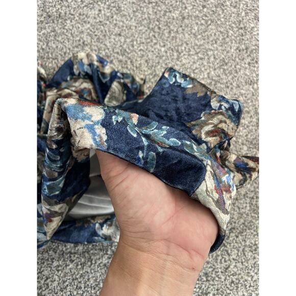 Hommage Crushed Velvet Floral Romper Large Vamp Whimsygoth Fairy Y2K Witchy - Picture 6 of 8